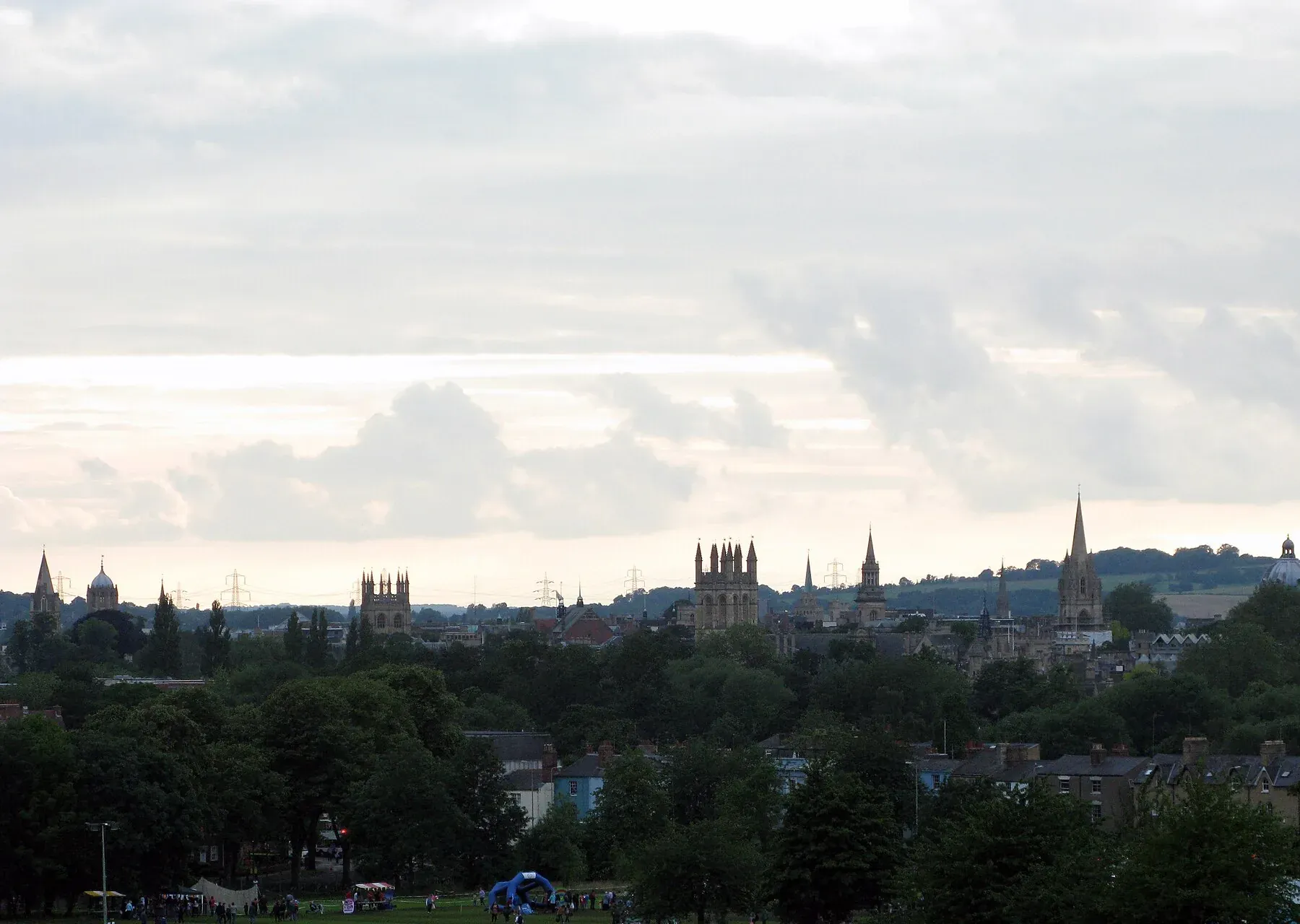 Oxford skyline viewed across the city from South Park